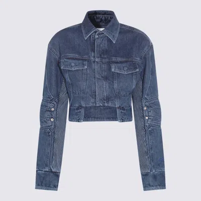 Off-white Dark Blue Cotton Denim Jacket