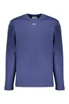 Off-white Dark Blue Long-sleeved Versatile T-shirt In Blue