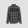 Off-white Dark Grey Cotton Spray Book Check Flan Reg Shirt In Multi