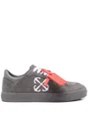 Off-white New Low Vulcanized Lace-up Sneakers In Dark Grey