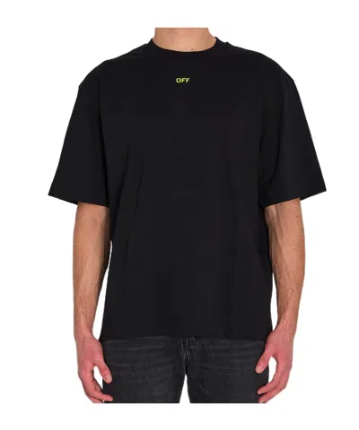 Off-white Dark Slime Arrow Crew Neck T-shirt In Black