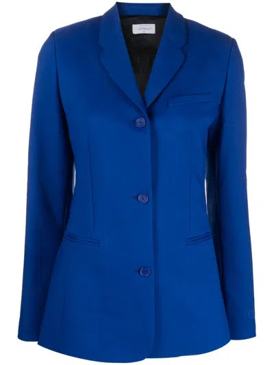 OFF-WHITE DARTED TWILL BLAZER