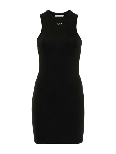 Off-white Day Evening Dress In Black