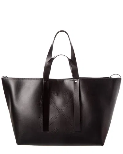 Off-white ™ Day Off Large Leather Tote In Black