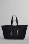 OFF-WHITE DAY OFF LARGE TOTE IN BLACK COTTON