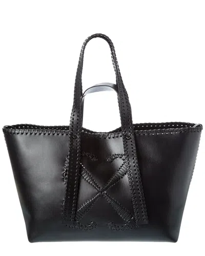 Off-white ™ Day Off Medium Leather Tote In Black