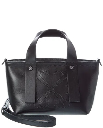 Off-white ™ Day Off Mini Leather Tote In Black