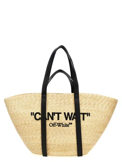 Off-white Day Off Shopping Bag In Tan