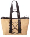 Off-white ™ Day Off Small Raffia & Leather Tote In Brown