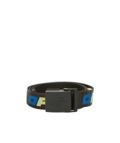 Off-white Debossed-logo Buckle Industrial Belt In Black
