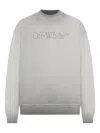 Off-white Long-sleeved Sweatshirt In Gray