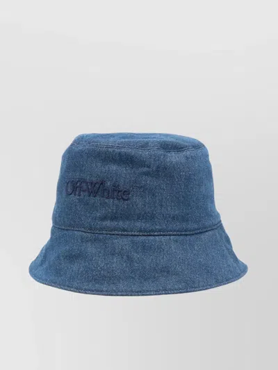 OFF-WHITE DENIM BUCKET HAT FLAT CROWN