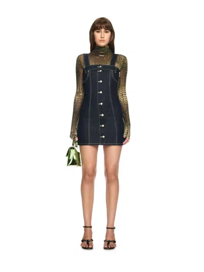 OFF-WHITE DENIM CORSET DRESS