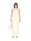 Off-white Denim Corset Top In Neutrals