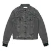 Off-white Denim Distressed Jacket 'black' In Brown