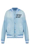 Off-white Bomber Jacket In Blue