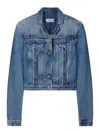 Off-white Off White Denim Jacket With Harness Details In Blue