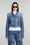 Off-white Off White Denim Jacket With Harness Details In Blue