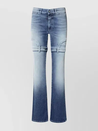 Off-white Denim Jeans Adjustable Straps In Blue