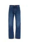 Off-white Indigo Blue Cotton Jeans In Blue