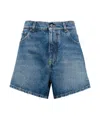 Off-white Denim Mini Shorts In Blue