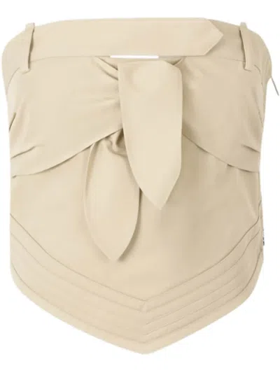 Off-white Denim Top In Neutrals