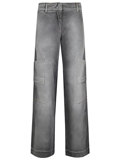 Off-white Denim Toybox Pants Bleach In Black