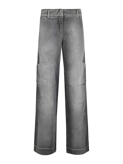 Off-white Denim Toybox Pants Bleach In Gray