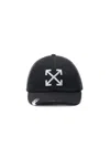 Off-white Curved Visor Baseball Cap In Black Cotton In Black