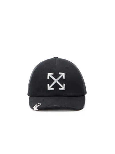 Off-white Curved Visor Baseball Cap In Black Cotton