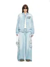Off-white Denim Bomber Jacket In Blue