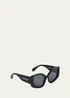 OFF-WHITE DENVER BEVELED ACETATE BUTTERFLY SUNGLASSES