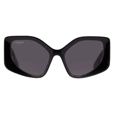 Off-white Denver Dark Grey Butterfly Ladies Sunglasses Oeri062 1007 55 In Black