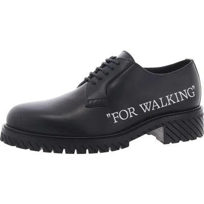 Off-white Derby Mens Lace-up Leather Derby Shoes