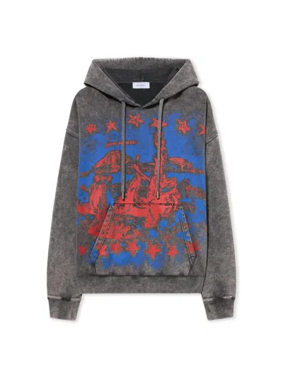 Off-white Desert Ow Skate Hoodie In Gray