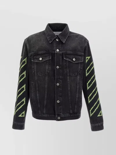 OFF-WHITE 'DIAG ARR' EMBROIDERED JACKET