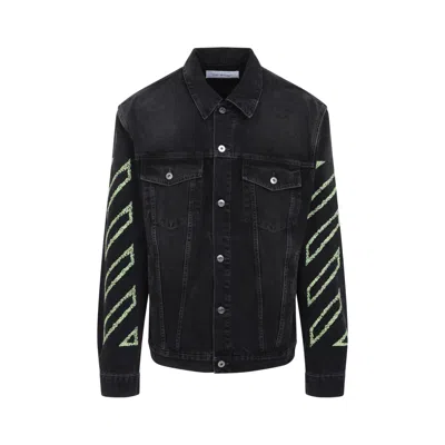 OFF-WHITE OFF-WHITE DIAG ARR OUTL DEN SKATE JACKET