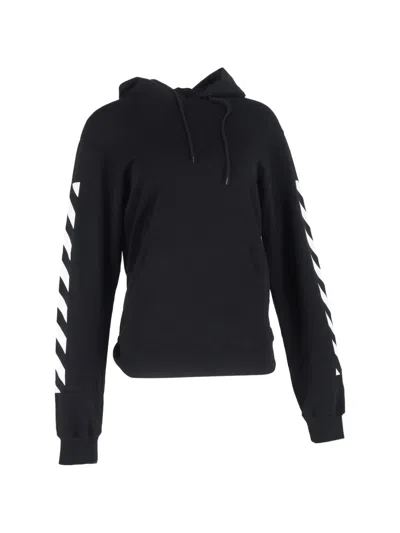 Pre-owned Off-white Diag Arrow Slim Hoodie In Black