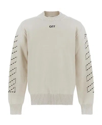 OFF-WHITE OFF-WHITE ARROWS MOTIF CREWNECK KNITTED JUMPER
