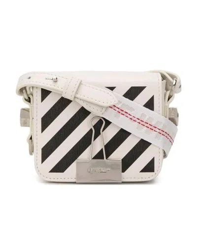 Off-white Diag Binder Clip Shoulder Bag In White