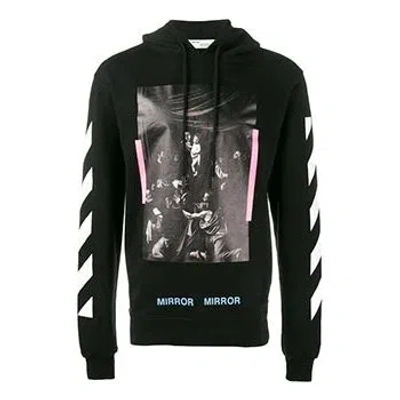 Off-white Diag Caravaggio Hoodie 'black Pink'