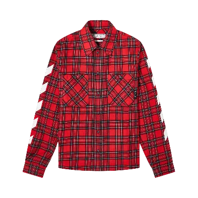 Pre-owned Off-white Diag Flannel Shirt 'samba/white'