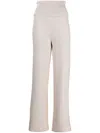 Off-white Diag Languid Two-tone Knit Trousers In Neutrals