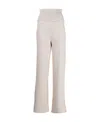 Off-white Diag Languid Two-tone Knit Trousers In White