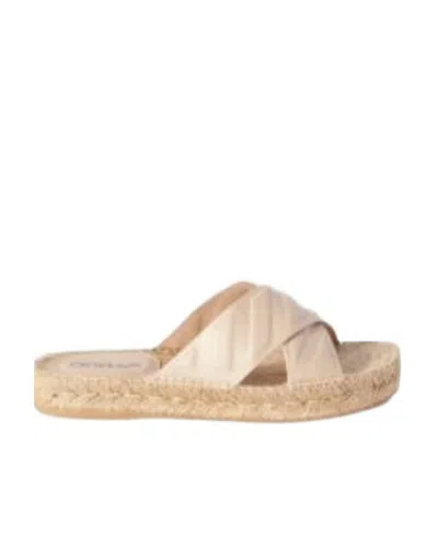 Off-white Diag Lea Criss-cross Espadrilles In Nude