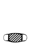 Off-white Black White Diag Stripe Mask In Orange