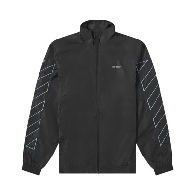 Pre-owned Off-white Diag Nylon Jacket 'black/light Blue'