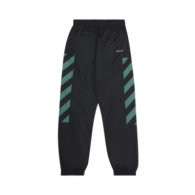 Pre-owned Off-white Diag Nylon Track Pant 'black//white'