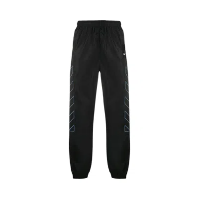 Pre-owned Off-white Diag Nylon Trackpant 'black/light Blue'