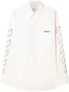 Off-white Off White Men Diag Outl Shirt Jacket In White